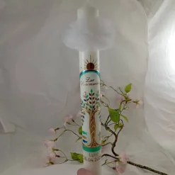 Kommunionkerze Taufkerze lang Lebensbaum Baum Jungen Name Datum individualisierbar 400/40 mm