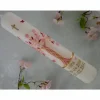 Kommunionkerze Taufkerze lang Mädchen Lebensbaum rosa gold Baum des Lebens Kreuz Schmetterlinge Name Datum individualisierbar 300/50 mm