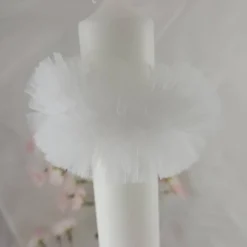 Kommunionkerze Taufkerze lang Lebensbaum Baum Jungen Mädchen Name Datum individualisierbar 400/40 mm