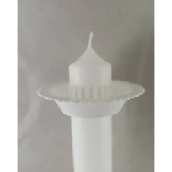 Kommunionkerze Taufkerze lang christliche Symbole Mädchen Jungen Name Datum individualisierbar 400/40 mm