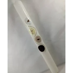 Kommunionkerze Taufkerze lang christliche Symbole Mädchen Jungen Name Datum individualisierbar 400/40 mm