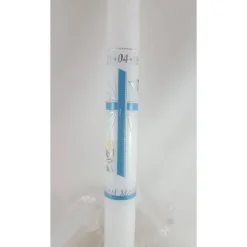 Kommunionkerze türkis glitzer