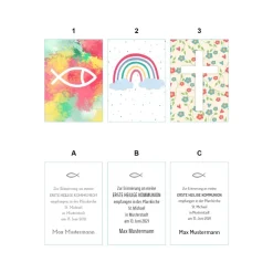 Kommunionsbildchen | Andenkenbildchen | Erinnerungsbildchen | Gedenkbildchen | Gastgeschenk | Heiligenbildchen