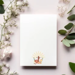 Kommunionseinladungskarten 10er-Set, Kommunionseinladungen mit christlichen Symbolen, Einladung Erstkommunion