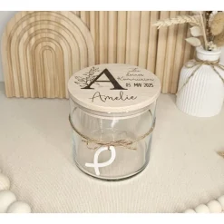 Kommunionsgeschenk mit Namen Geschenkglas Vorratsglas Gravur