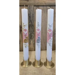 Kommunionskerze - Irisierend - 40x4 cm
