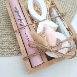 Konfirmation Geldgeschenk Konfirmationsgeschenk mit einem Fisch (Var 1) Kerzenhalter rund Geschenkset für Jungen Mädchen