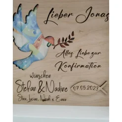 Konfirmation/ Geldgeschenk/ Taufe/Hochzeitsgeschenk /Geldgeschenk/Geburtstagsgeschenk/ holz /personalisiert