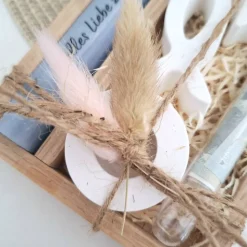 Konfirmation Geldgeschenk Konfirmationsgeschenk Geschenkset zwei Fische und Kerzenhalter rund Reagenzglas Jungen Mädchen