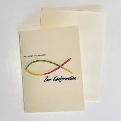 Konfirmation Karte bunt