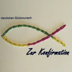 Konfirmation Karte bunt