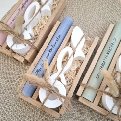 Konfirmation Konfirmationsgeschenk mit zwei Fischen Kerzenhalter rund Geschenkset für Jungen und Mädchen Konfirmationske