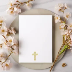 Konfirmationseinladungskarten-Set 10er-Pack, florale Konfirmationseinladung, blumige Einladung zur Konfirmation