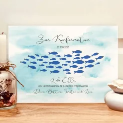 Konfirmationsgeschenk personalisiert mit Namen & Datum – Geldgeschenk im Bilderrahmen