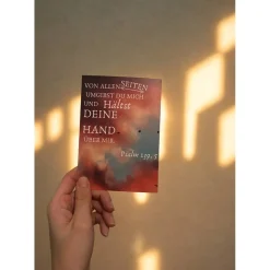 Konfirmationskarte Klappkarte A6 - Psalm 139,5 – Modernes Design Glaube Liebe Hoffnung -Edles 300g Papier