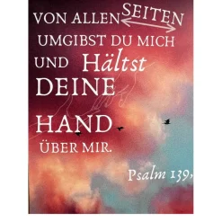 Konfirmationskarte Klappkarte A6 - Psalm 139,5 – Modernes Design Glaube Liebe Hoffnung -Edles 300g Papier