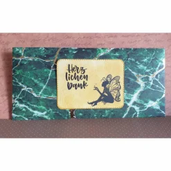 Konzertkartenverpackung " Herzlichen Dank  " sitzende Fee