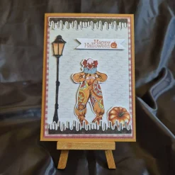 Kürbis Halloween Karte / Happy Halloween Grußkarte / Handgemachte Halloweenkarte / Halloweenkarte Clownmotiv