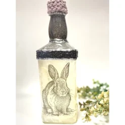 Kreative Dekoflasche " Hase "