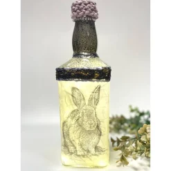 Kreative Dekoflasche " Hase "