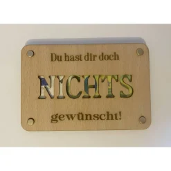 Kreative Holzverpackung für Geldgeschenke