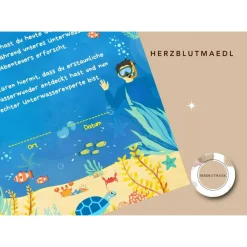 Kreative Urkunden Kindergeburtstag mit Meerestieren | Personalisierte Meeresforscher Urkunde für Kindergeburtstag |