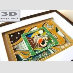 Krebs Sternzeichen geschenk geburtstag personalisiert mit Name Geburtsdatum Text 3D Bild gerahmt pop art personalisiertes geburtstagsgeschenkgeschenk