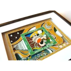 Krebs Sternzeichen geschenk geburtstag personalisiert mit Name Geburtsdatum Text 3D Bild gerahmt pop art personalisiertes geburtstagsgeschenkgeschenk