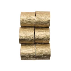 Kreppbänder goldfarben 6 Rollen a 10 m 35 mm breit