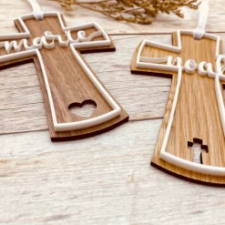 Kreuz zur Taufe | Holzkreuz zur Konfirmation | Kommunionskreuz als Geschenk | Kinderkreuz mit Namen | Patenkind