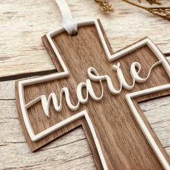 Kreuz zur Taufe | Holzkreuz zur Konfirmation | Kommunionskreuz als Geschenk | Kinderkreuz mit Namen | Patenkind