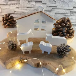 Krippe modern – Handgefertigte Raysin Weihnachtskrippe für stilvolle Feste