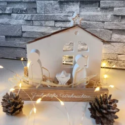 Krippe modern – Handgefertigte Raysin Weihnachtskrippe für stilvolle Feste