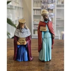 Krippenfigur aus Keramik - König - Weihnachtsdekoration