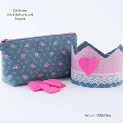 Krone für den Kindergeburtstag, Geburtstagskrone mit Zahlen, Krone 1. Geburtstag, Stoffkrone für Mädchen