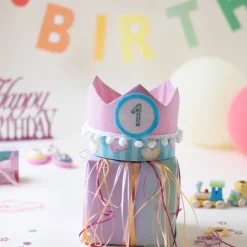 Krone für den Kindergeburtstag, Geburtstagskrone, Kindergeburtstag Krone, Krone für Mädchen, Herzen, Bommeln