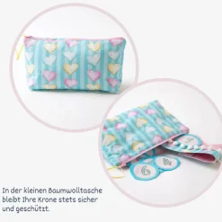 Krone für den Kindergeburtstag, Geburtstagskrone, Kindergeburtstag Krone, Krone für Mädchen, Herzen, Bommeln