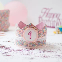 Krone für den Kindergeburtstag, Geburtstagskrone mit Zahlen, Stoffkrone für Kinder, Kinderkrone, Geschenk