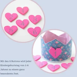 Krone für den Kindergeburtstag, Geburtstagskrone, Krone mit Zahlen, Kindergeburtstagskrone, Geburtstag Mädchen