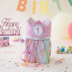 Krone für den Kindergeburtstag, Kindergeburtstagskrone, Geburtstagskrone mit Zahlen,  Stoffkrone, Kinderkrone