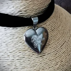 Kropfband mit Medaillon, Dirndlkette, Edelstahl, Auswahl