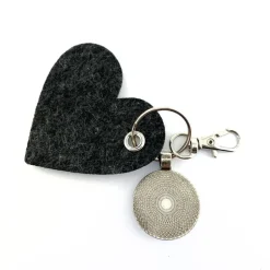 Kuba Oldtimer Schlüsselanhänger mit Foto Cabochon und Filzherz made in Deutschland