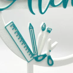 Kuchen Topper zur Einschulung - personalisiert mit Namen & Jahr