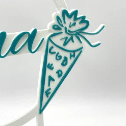 Kuchen Topper zur Einschulung - personalisiert mit Namen & Jahr