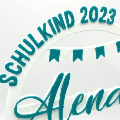 Kuchen Topper zur Einschulung - personalisiert mit Namen & Jahr
