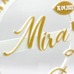 Kuchen Topper zur Kommunion - personalisiert mit Farbe, Name & Datum