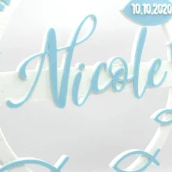 Kuchen Topper zur Konfirmation - personalisiert mit Namen & Datum