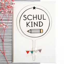 Kuchenstecker aus Acryl I Cake Topper I Kuchendeko I Einschulung I Schulkind