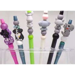 Kugelschreiber Tiere kawaii  Dino, Waschbär, Elefant, Esel, Berner Sennenhund oder Pfote als Geschenkidee