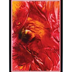 Kunst–Doppelkarte - „Blütenblätter im Wind“ - bewusst ohne Textvorgabe - Design  Ulrike Kröll.